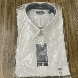 Van Heusen White Dress Shirt Crisp Formal Wear
